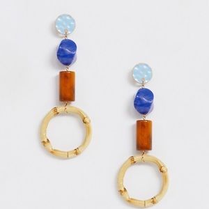 Bamboo drop earrings